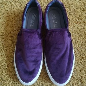 SOLD Velour slip ons